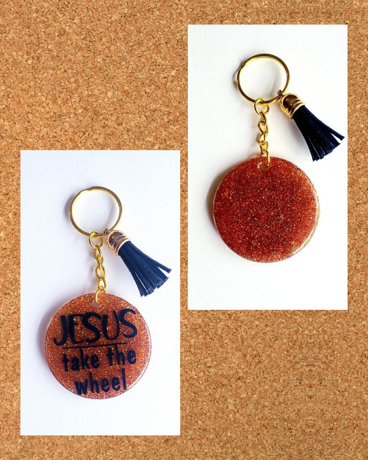 AB Key Chain "Jesus Take The Wheel"