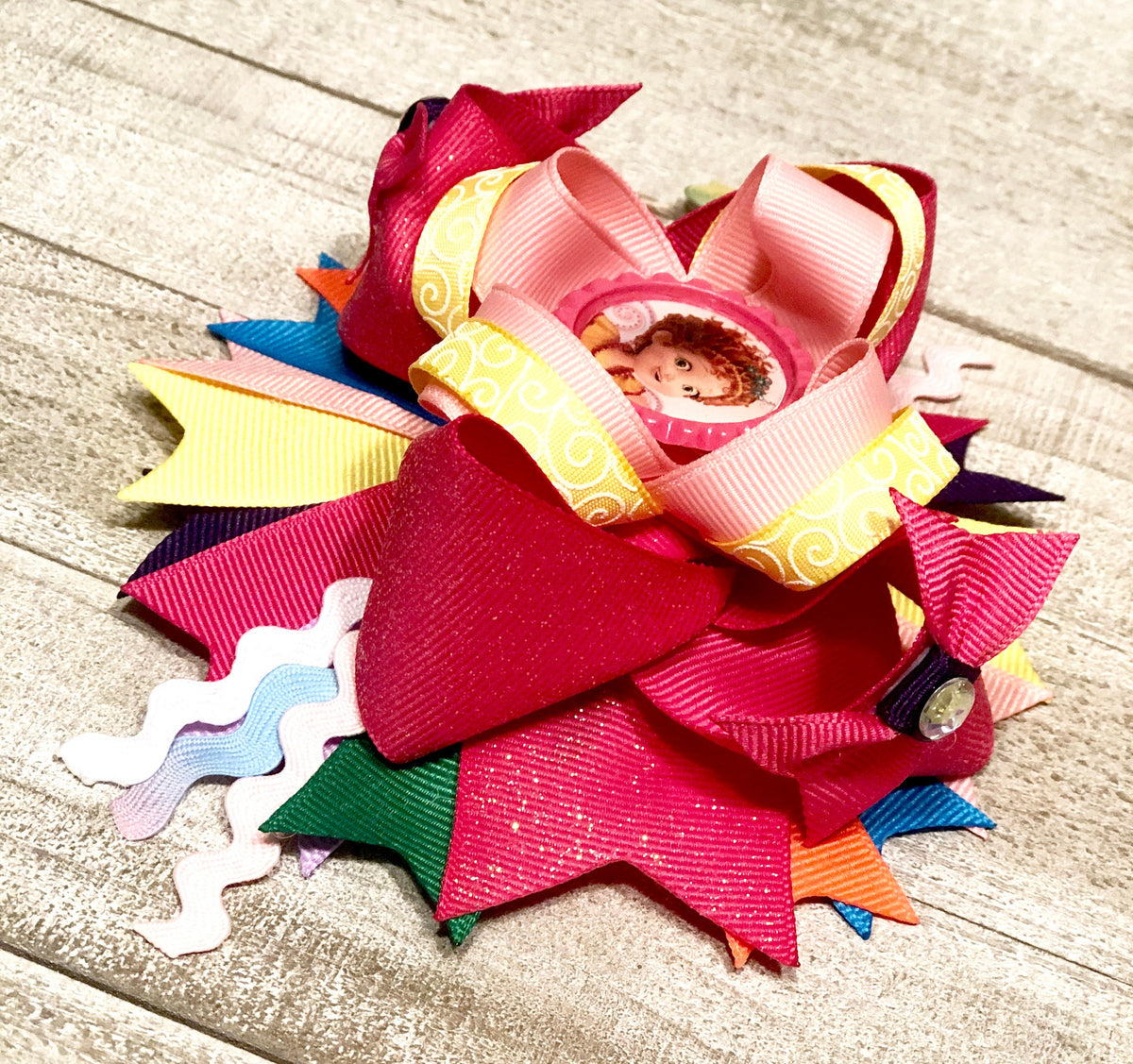 Over The Top Bow ~ Fancy Nancy Bow ~ Character Bow~ Multi Colored Bow ...