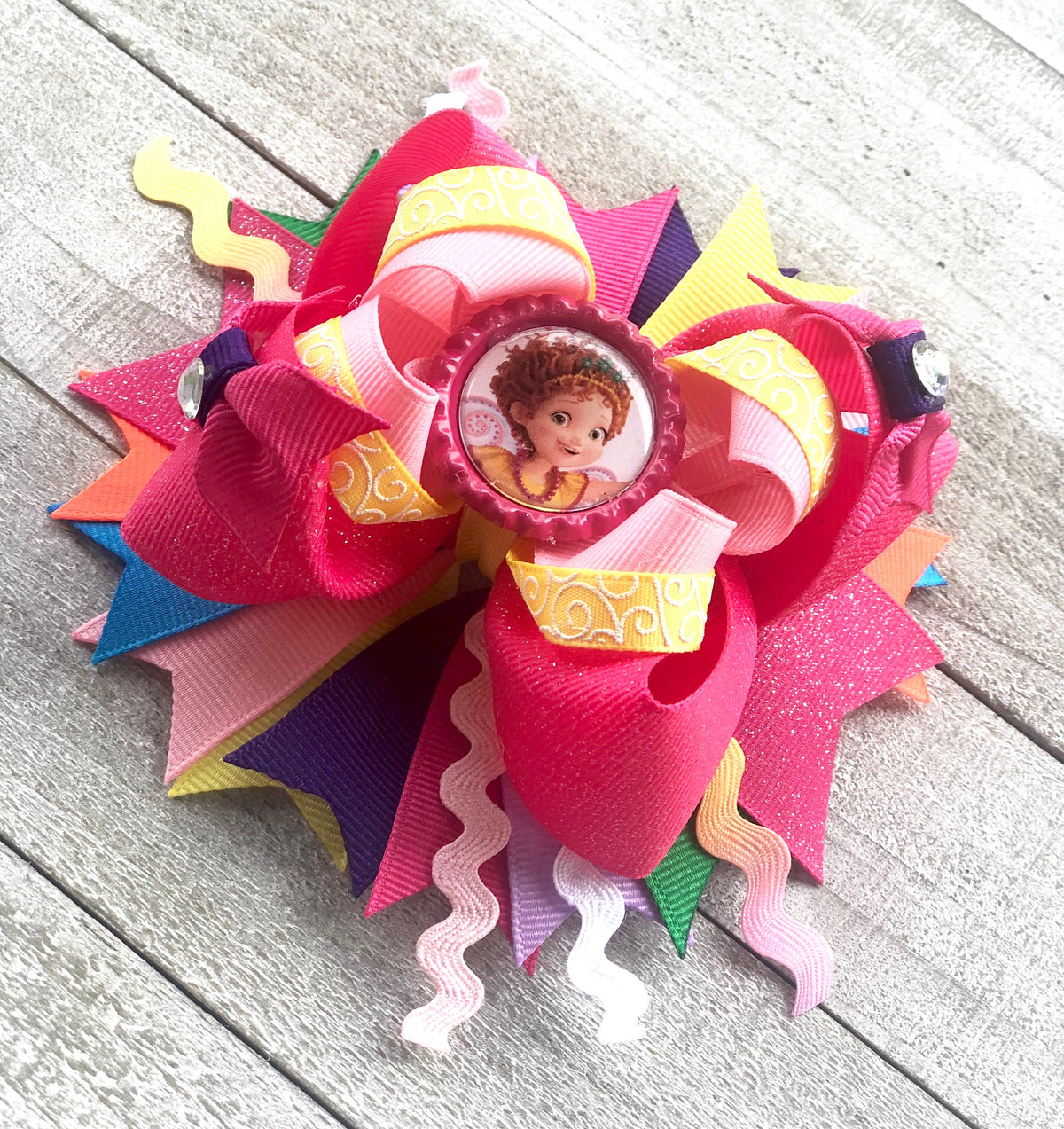 Over The Top Bow ~ Fancy Nancy Bow ~ Character Bow~ Multi Colored Bow ...