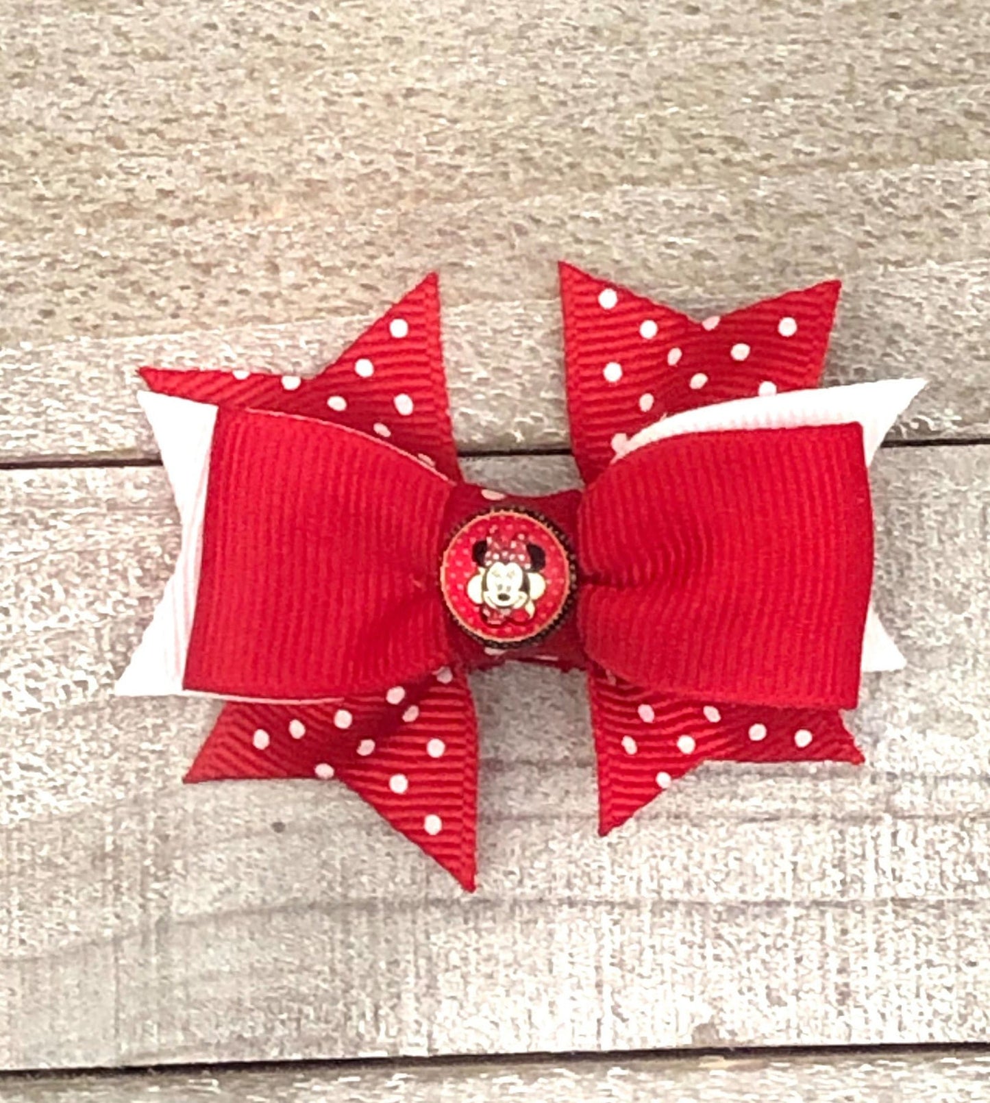 Mini Bow Set~ Pig Tail Bows~ Red & White Bows~ Polka Dots Bows~ 2.7" inch Bow~ Extra Small Bows