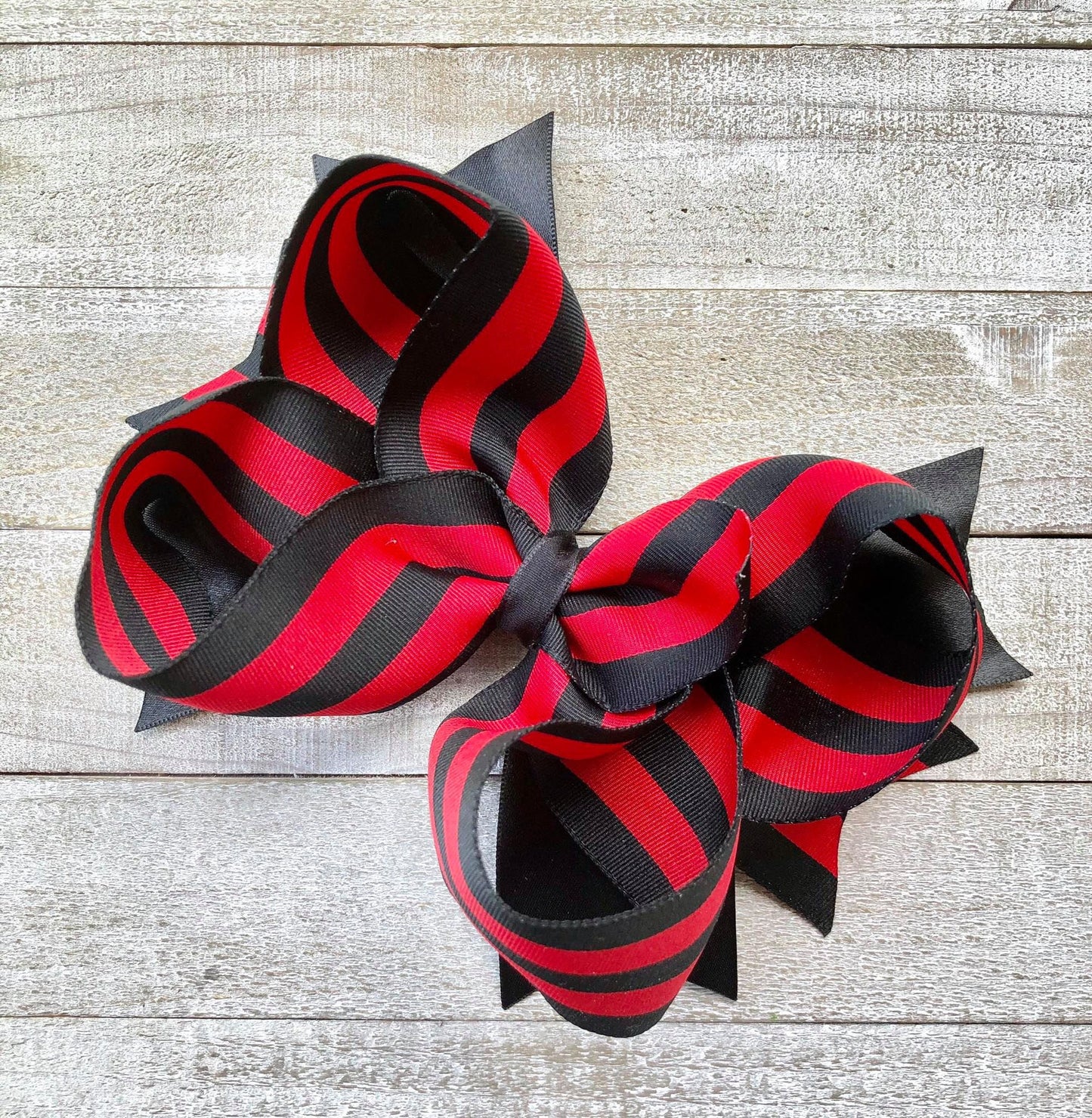 Jumbo Size Bow~ Red and Black Bow~ Boutique Style Bow~ 6" inch X-Large Bow
