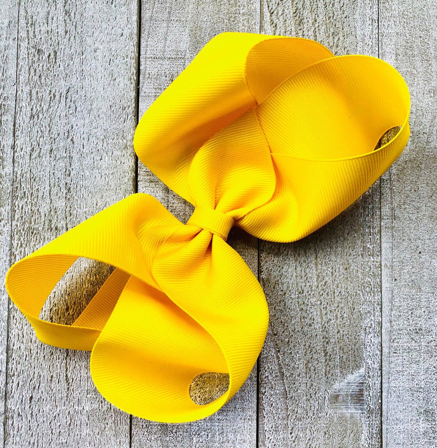 Jumbo Size Bow~Yellow Bow~ Boutique Style Bow~ 6" inch X-Large Bow