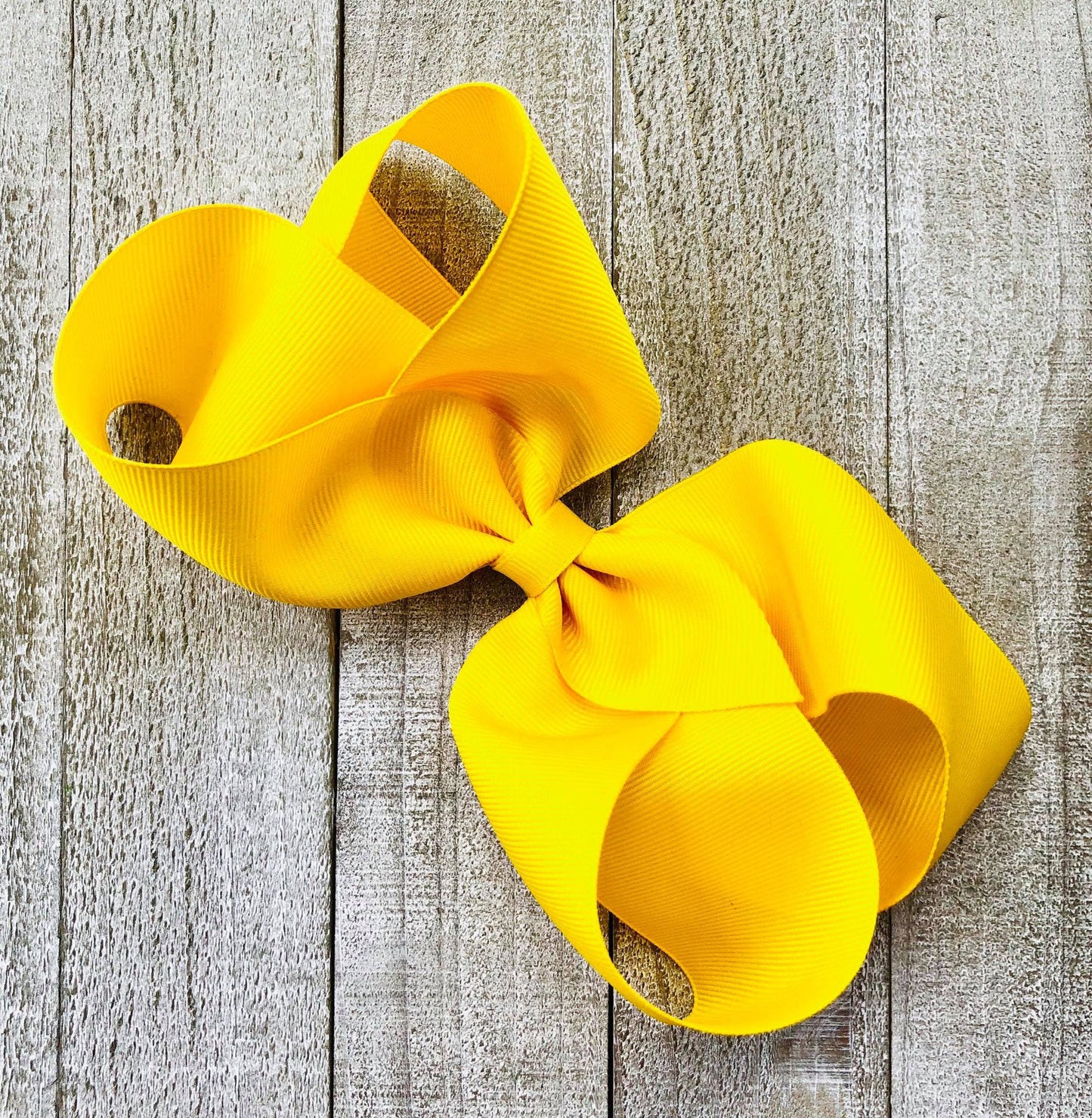 Jumbo Size Bow~Yellow Bow~ Boutique Style Bow~ 6" inch X-Large Bow