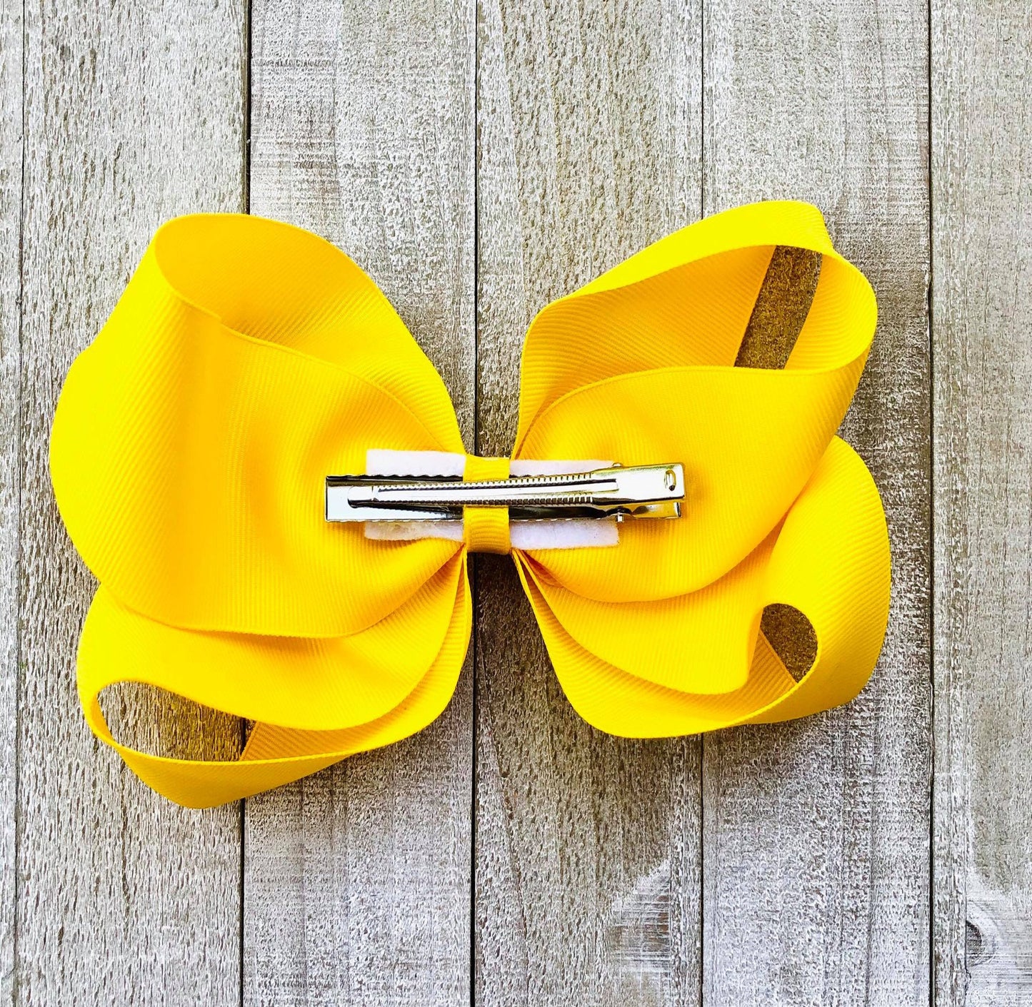 Jumbo Size Bow~Yellow Bow~ Boutique Style Bow~ 6" inch X-Large Bow