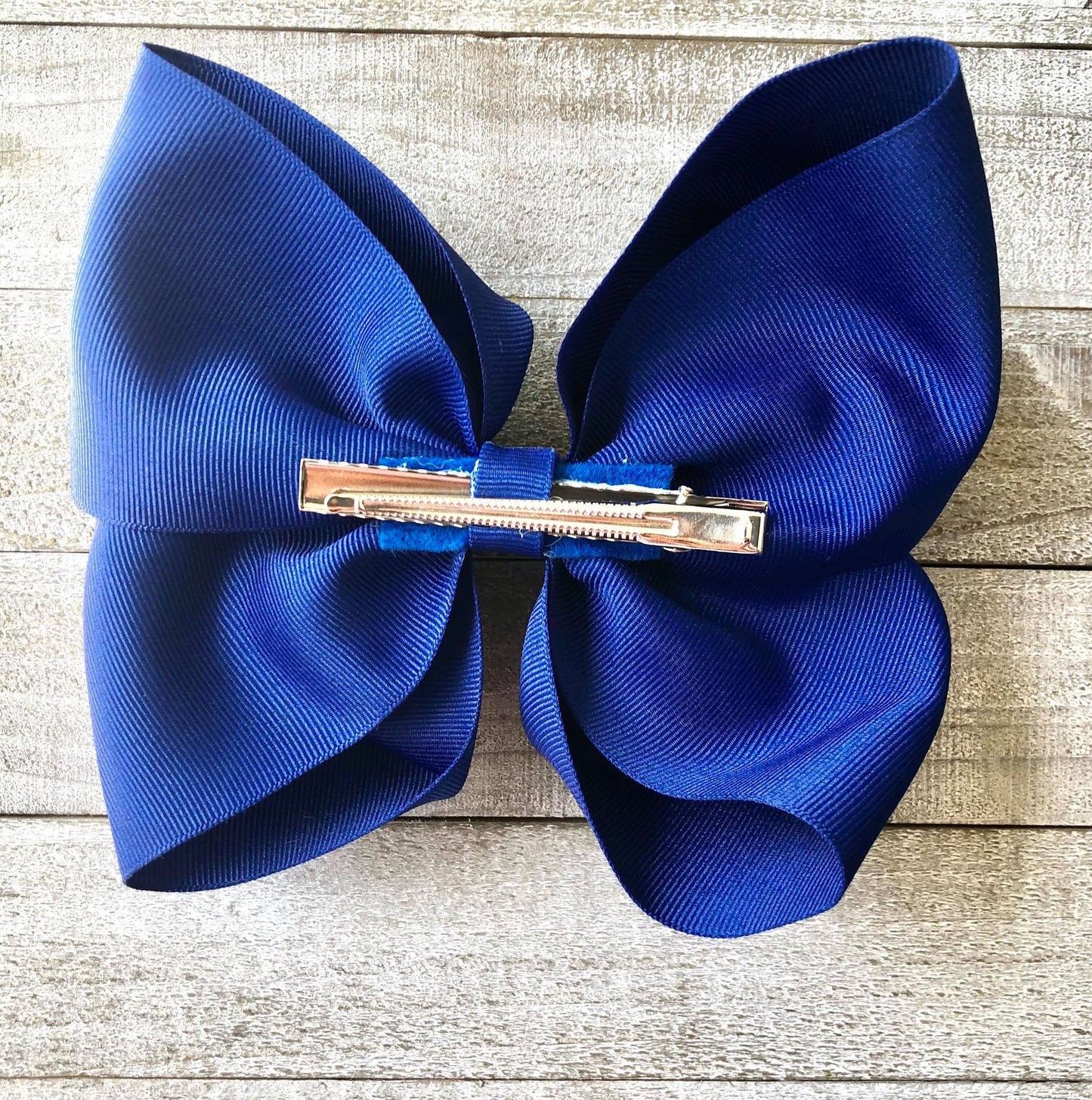 Jumbo Size Bow~Navy Blue Bow~ Boutique Style Bow~ 6" inch X-Large Bow